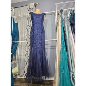 Jade Couture Navy Mother of the Bride Gown, Wedding Dress Size 4